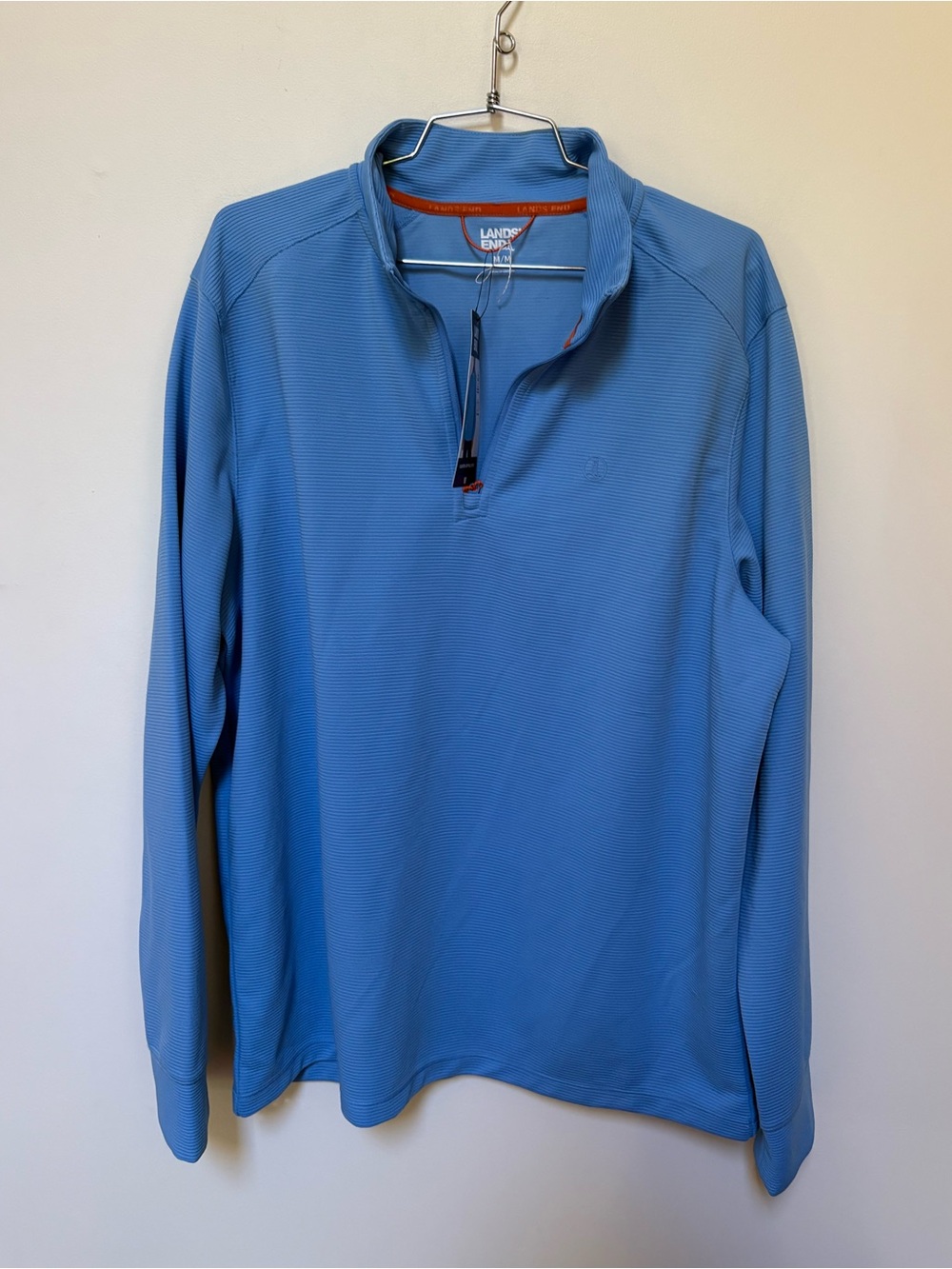 NWT Lands' End Men's Ribbed Quarter Zip Size Medium
